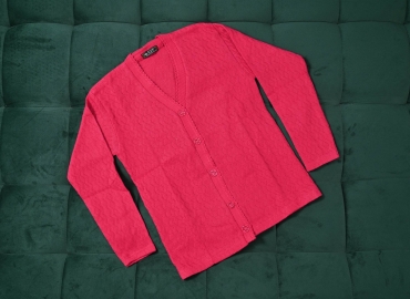 Ladies’ Sweater V neck Pure Pink