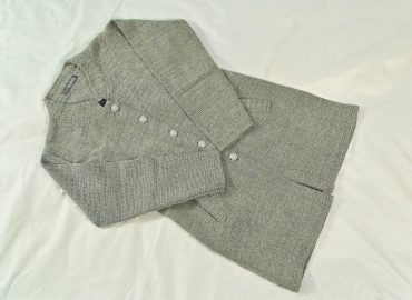 Ladies’ Sweater Round neck Bright Gray-Coat Style