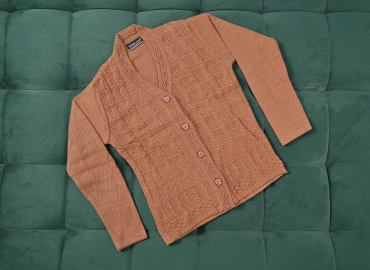 Ladies’ Sweater V neck Gentle Light Brown