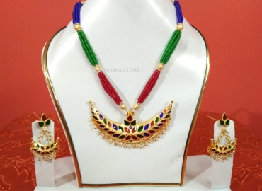 Axomiya Gahana Jonbiri Mina necklace set