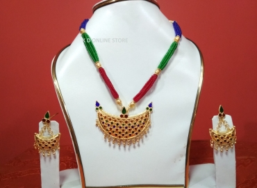 Axomiya Gahana Jonbiri Mina necklace set