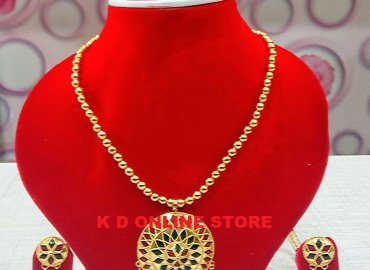 Axomiya Gohana Jaapi design necklace set