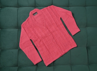 Ladies’ Sweater V neck Standard Pink