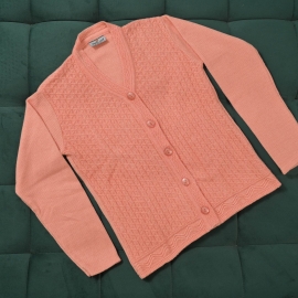 Ladies’ Sweater V neck Very Soft&Gentle Reddish tone