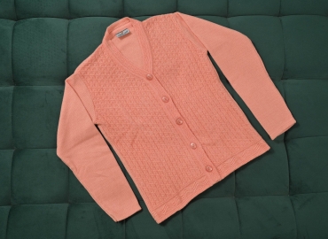 Ladies’ Sweater V neck Very Soft&Gentle Reddish tone