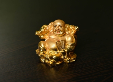 Laughing Buddha Metal Statue