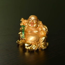 Laughing Buddha Metal Statue