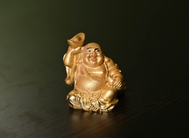 Laughing Buddha Metal Statue