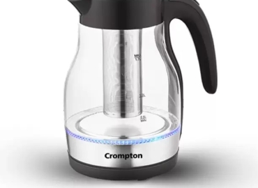 Crompton Deluxehot glass electric kettle1.7ltr